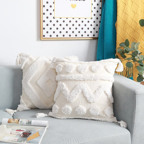 White Sofa Cushion Cover