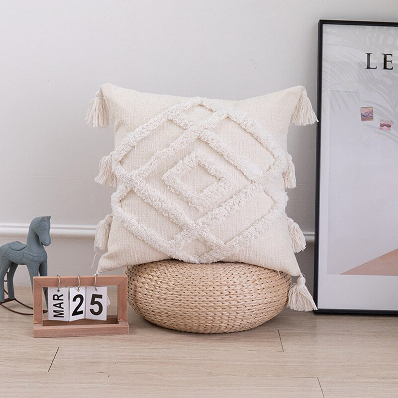 White Sofa Cushion Cover